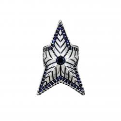DEPP STAR RING WITH  NATURAL STONES - SAPPHIRE