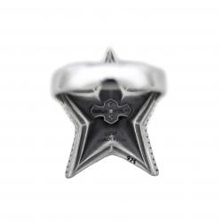 SMALL DEPP STAR RING WITH NATURAL STONES - EMERALD