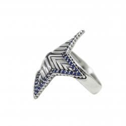 SMALLDEPP STAR RING WITH NATURAL STONES - SAPPHIRE