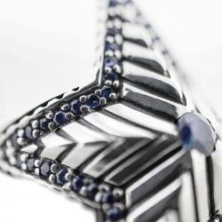 SMALL DEPP STAR RING WITH NATURAL STONES - SAPPHIRE