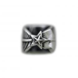 CS NAVAJO SHERIFF STAR ARROW  FEATHER BEAD WITH DIAMONDS - STARRY