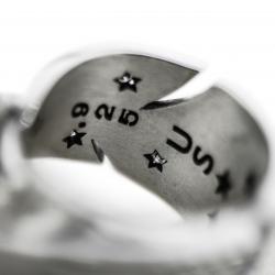 CS NAVAJO SHERIFF STAR  ARROW FEATHER RING WITH DIAMONDS - STARRY