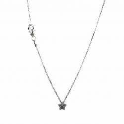 EXTRA TINY DOUBLE FACE STAR IN STAR STUD PENDANT (Include 16" Silver Chain)