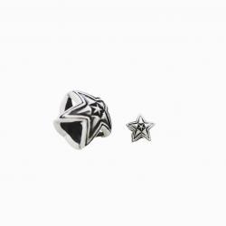 EXTRA TINY DOUBLE FACE STAR IN STAR STUD PENDANT