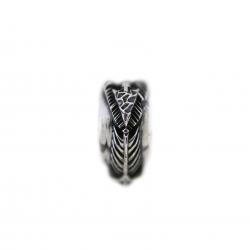 【SOLD OUT】STAR ARROW FEATHER HOLLOW RONDELLE BEAD WITH ROCK HEAD