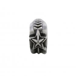 【SOLD OUT】STAR ARROW FEATHER HOLLOW RONDELLE BEAD WITH ROCK HEAD