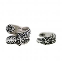 【SOLD OUT】COUPLE CS NAVAJO SHERIFF STAR ARROW FEATHER RINGS / pair