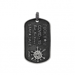 CS BEAT THE VIRUS DOG TAG 925/18K