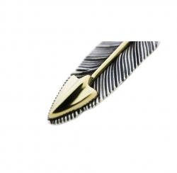 CS NAVAJO SHERIFF STAR ARROW FEATHER 925/18K