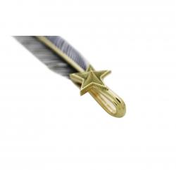 CS NAVAJO SHERIFF STAR ARROW FEATHER 925/18K