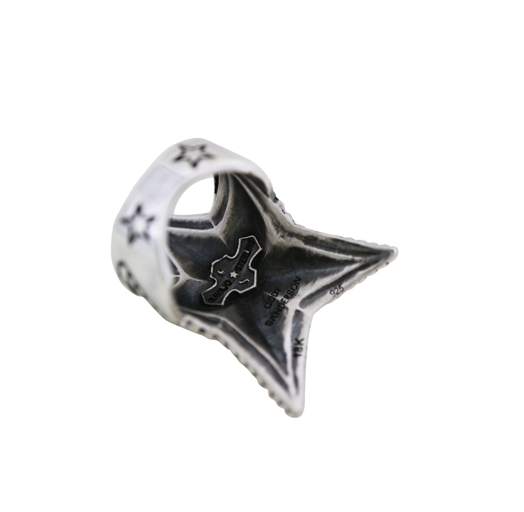 DEPP STAR RING 925/18K