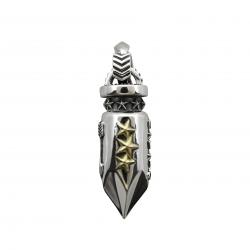 BIG AROMATIC BULLET ARROW TAIL BAIL PENDANT 925/18K