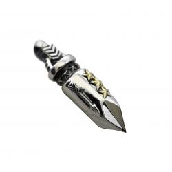BIG AROMATIC BULLET ARROW TAIL BAIL PENDANT 925/18K