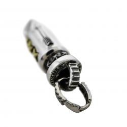 BIG AROMATIC BULLET ARROW TAIL BAIL PENDANT 925/18K