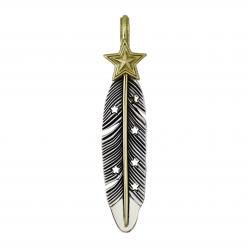 CS NAVAJO SHERIFF STAR ARROW FEATHER PENDANT 925/18K – STARRY TAIPEI