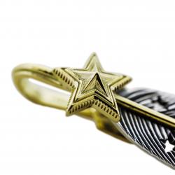 CS NAVAJO SHERIFF STAR ARROW FEATHER PENDANT 925/18K – STARRY TAIPEI