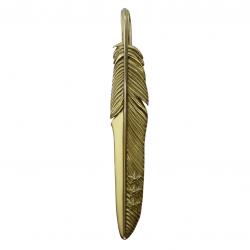 CS NAVAJO TRIPLE STARS ON THE FIRST ARROW FEATHER PENDANT 18K GOLD – VIP EXCLUSIVE