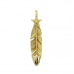 CS NAVAJO SHERIFF STAR ARROW FEATHER 18K GOLD - VIP EXCLUSIVE