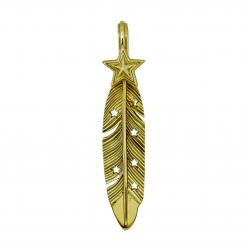 CS NAVAJO SHERIFF STAR ARROW FEATHER PENDANT 18K GOLD – STARRY TAIPEI