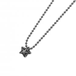 TINY DOUBLE FACE STAR PENDANT (with stainless ball chain 18"/20"/24")