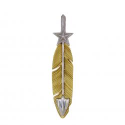 CS NAVAJO SHERIFF STAR ARROW FEATHER 18K/PLATINUM - VIP EXCLUSIVE