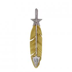 CS NAVAJO SHERIFF STAR ARROW FEATHER 18K/PLATINUM - VIP EXCLUSIVE