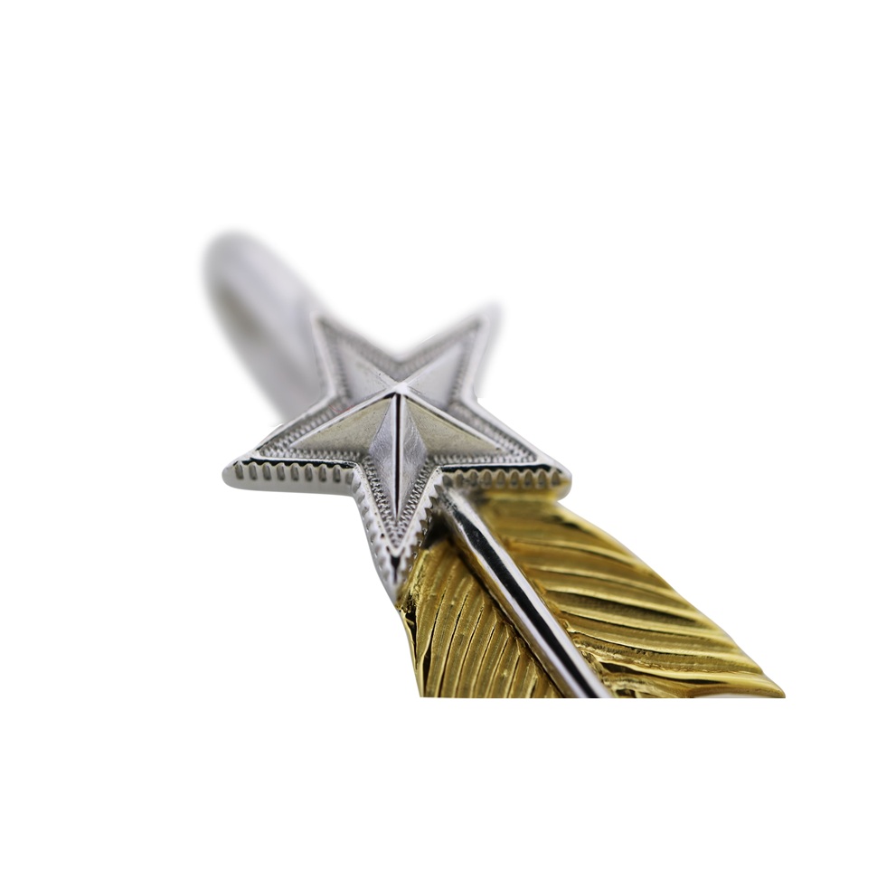 CS NAVAJO SHERIFF STAR ARROW FEATHER 18K/PLATINUM - VIP EXCLUSIVE