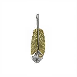 CS NAVAJO TINY STAR ARROW FEATHER LEFT TWISTED 18K/PLATINUM - VIP EXCLUSIVE
