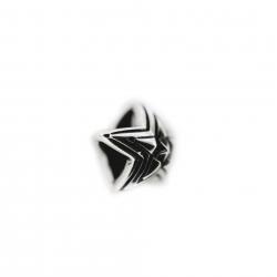 TINY DOUBLE FACE STAR IN STAR STUD PENDANT (with stainless ball chain 18"/20"/24")
