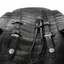 STAR IN STAR CROCODILE LEATHER BACKPACK