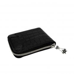 CS ARROW RISING STAR ZIPPER CROCODILE LEATHER  BI-FOLD WALLET