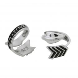 CS SYMBOL LEFT TWISTED ARROW RING / Single