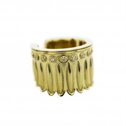 FEATHER HEAD STAR RING 18K GOLD WITH DIAMONDS