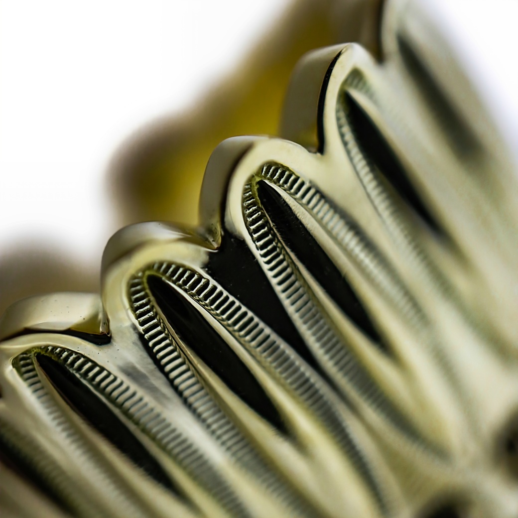 FEATHER HEAD STAR RING 18K GOLD WITH DIAMONDS
