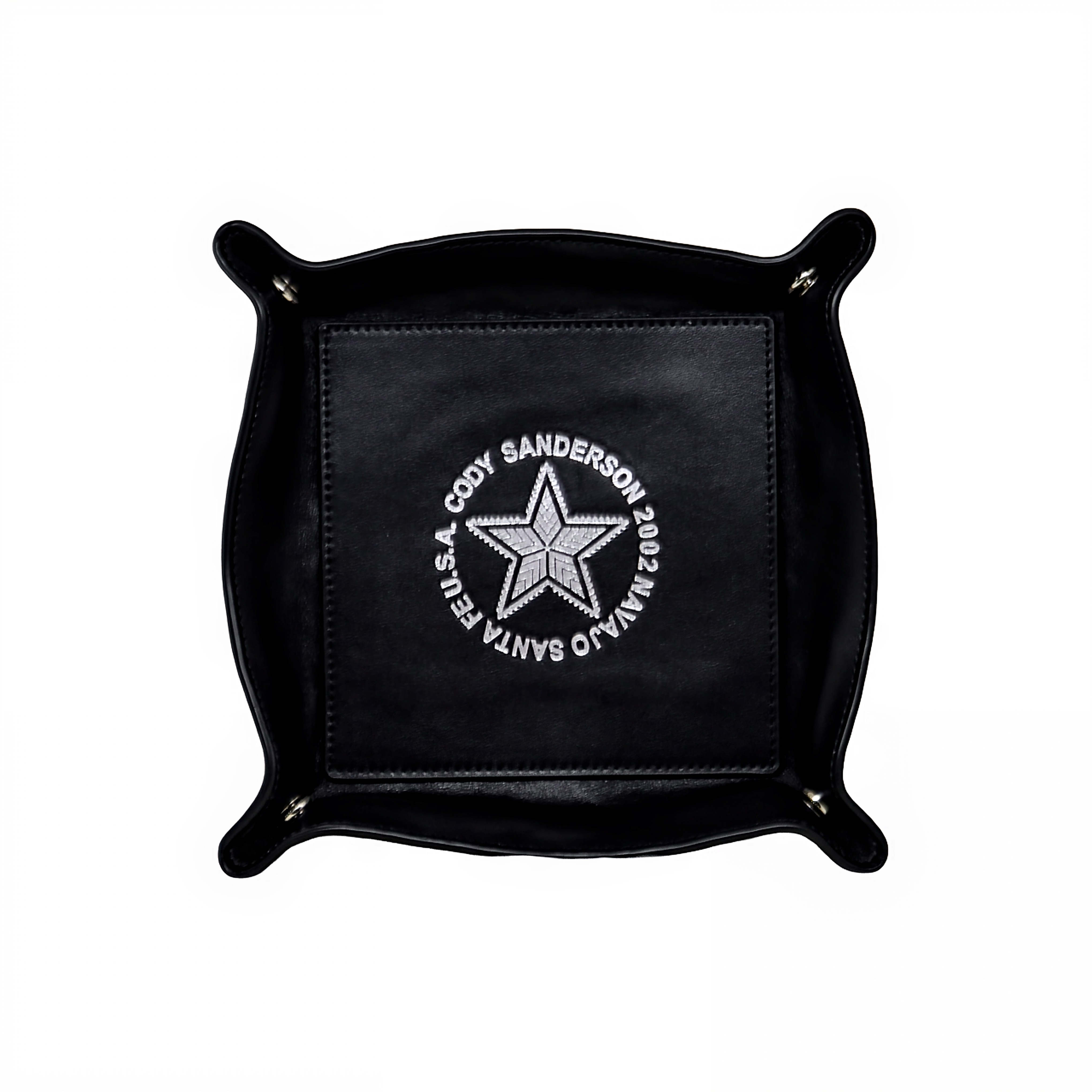 【GIFT WITH PURCHASE ONLINE】LEATHER PRINTED LOGO TRAY - BLACK