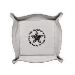 【GIFT WITH PURCHASE ONLINE】LEATHER PRINTED LOGO TRAY - WHITE