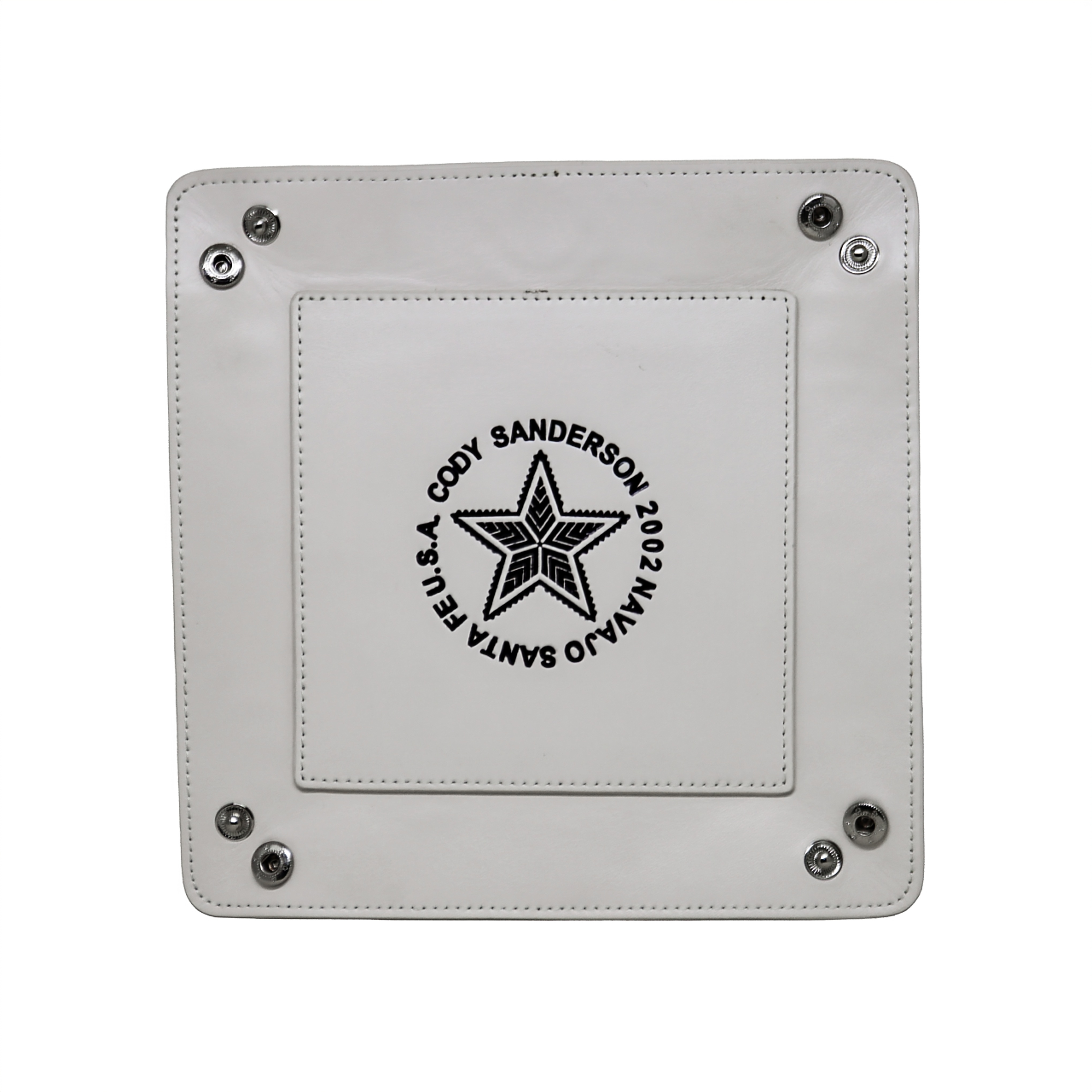 【GIFT WITH PURCHASE ONLINE】LEATHER PRINTED LOGO TRAY - WHITE