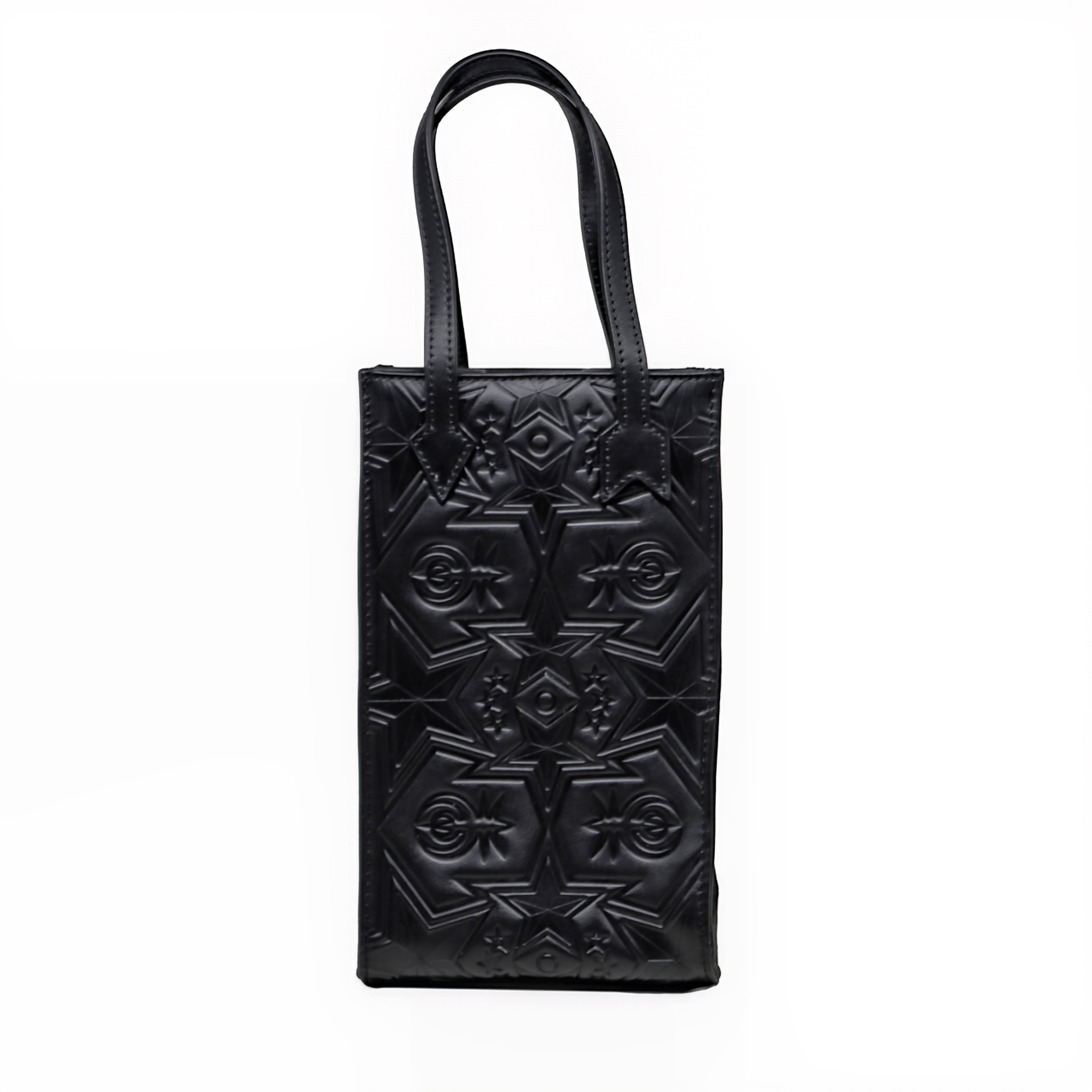 【GIFT WITH PURCHASE ONLINE】LEATHER PRINTED LOGO DRINK BAG - BLACK