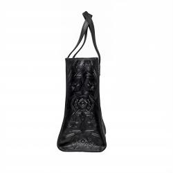 【GIFT WITH PURCHASE ONLINE】LEATHER PRINTED LOGO DRINK BAG - BLACK