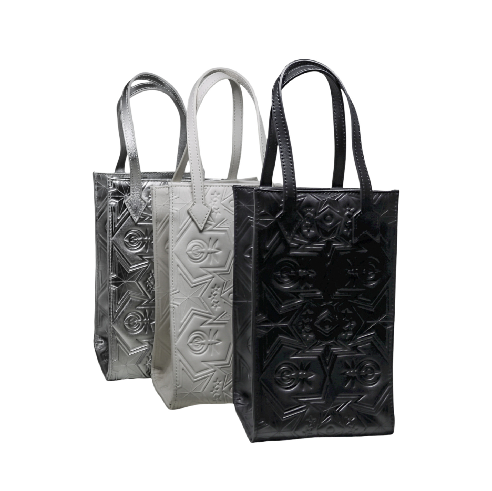 【GIFT WITH PURCHASE ONLINE】LEATHER PRINTED LOGO DRINK BAG - BLACK