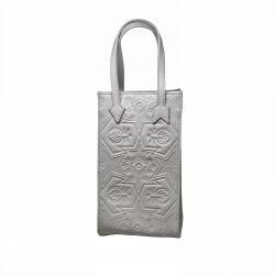 【GIFT WITH PURCHASE ONLINE】LEATHER PRINTED LOGO DRINK BAG - WHITE