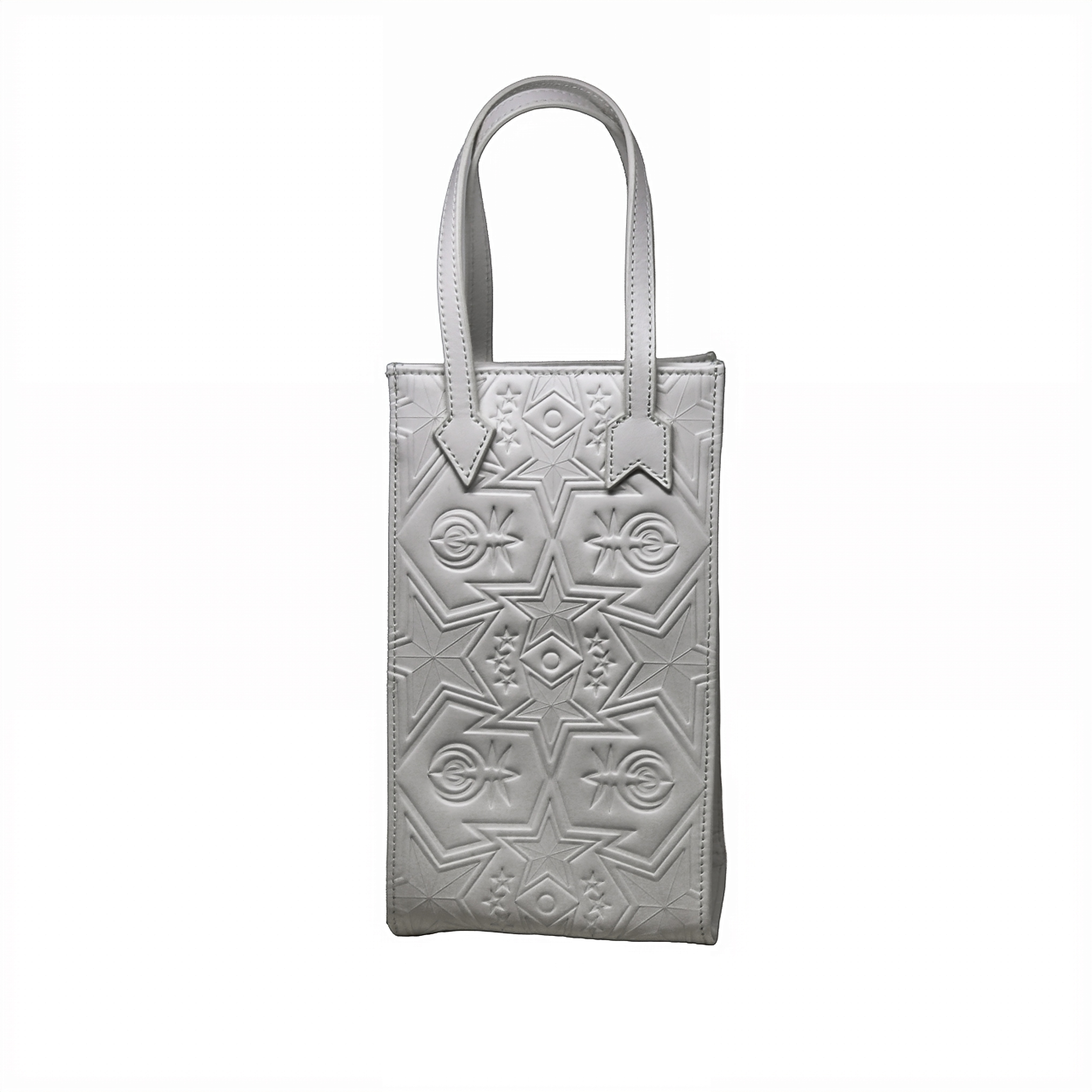【GIFT WITH PURCHASE ONLINE】LEATHER PRINTED LOGO DRINK BAG - WHITE