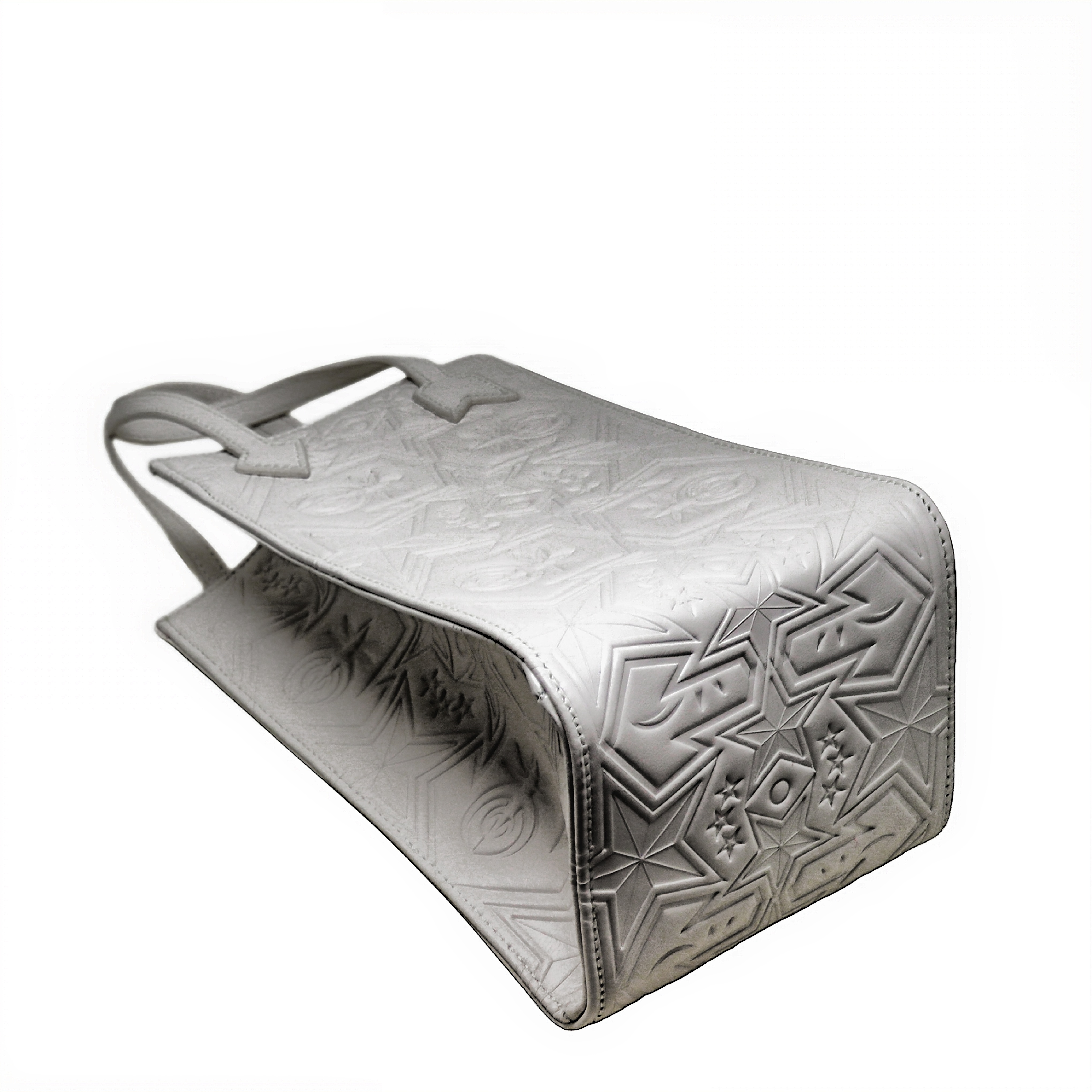 【GIFT WITH PURCHASE ONLINE】LEATHER PRINTED LOGO DRINK BAG - WHITE