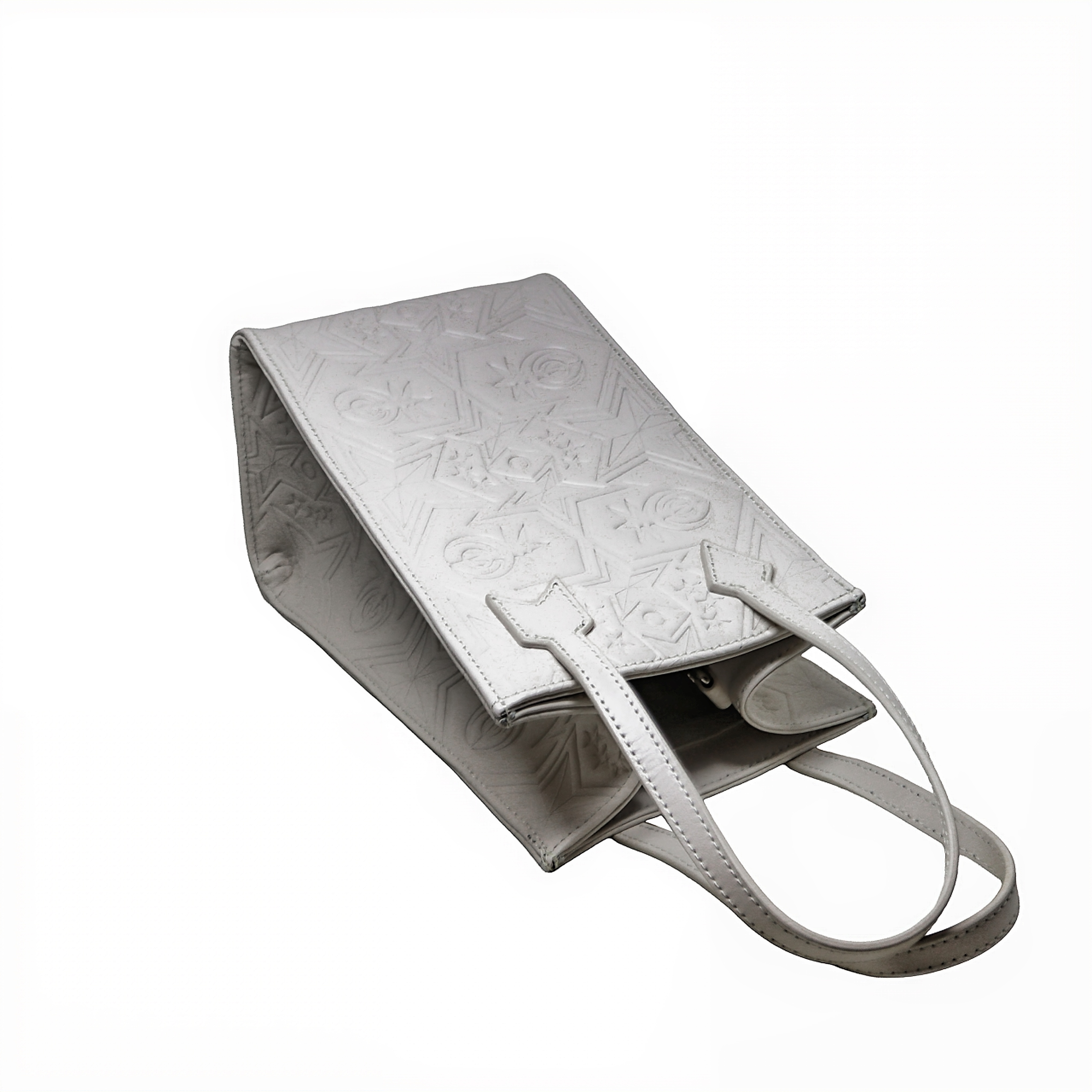 【GIFT WITH PURCHASE ONLINE】LEATHER PRINTED LOGO DRINK BAG - WHITE