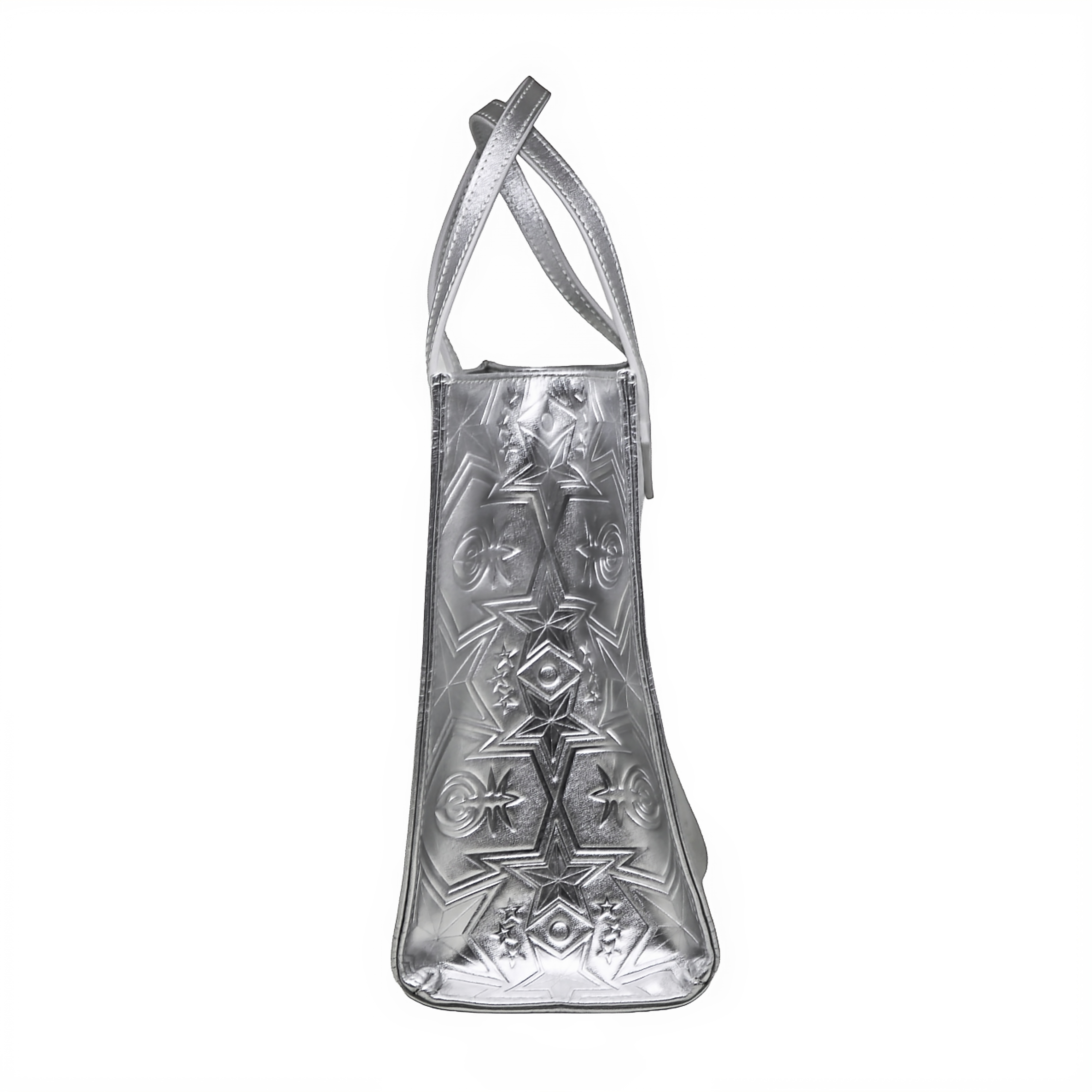 【GIFT WITH PURCHASE ONLINE】LEATHER PRINTED LOGO DRINK BAG - SILVER