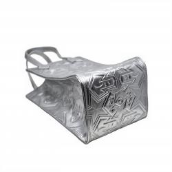 【GIFT WITH PURCHASE ONLINE】LEATHER PRINTED LOGO DRINK BAG - SILVER