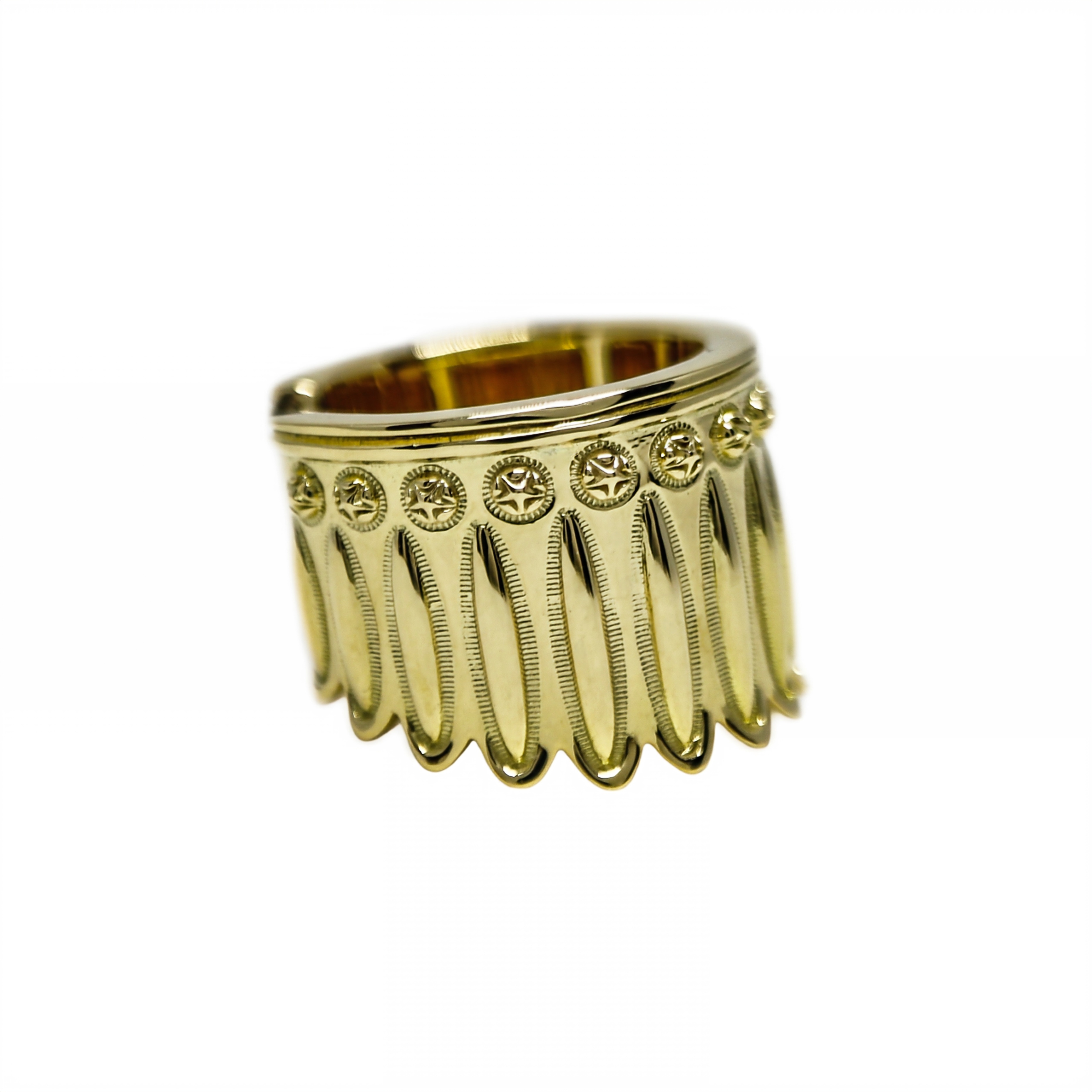 FEATHER HEAD STAR RING 18K GOLD - VIP EXCLUSIVE