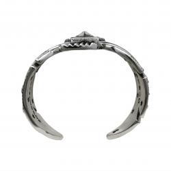HEAVY CS NAVAJO SHERIFF STAR ARROW FEATHER CUFF - STARRY