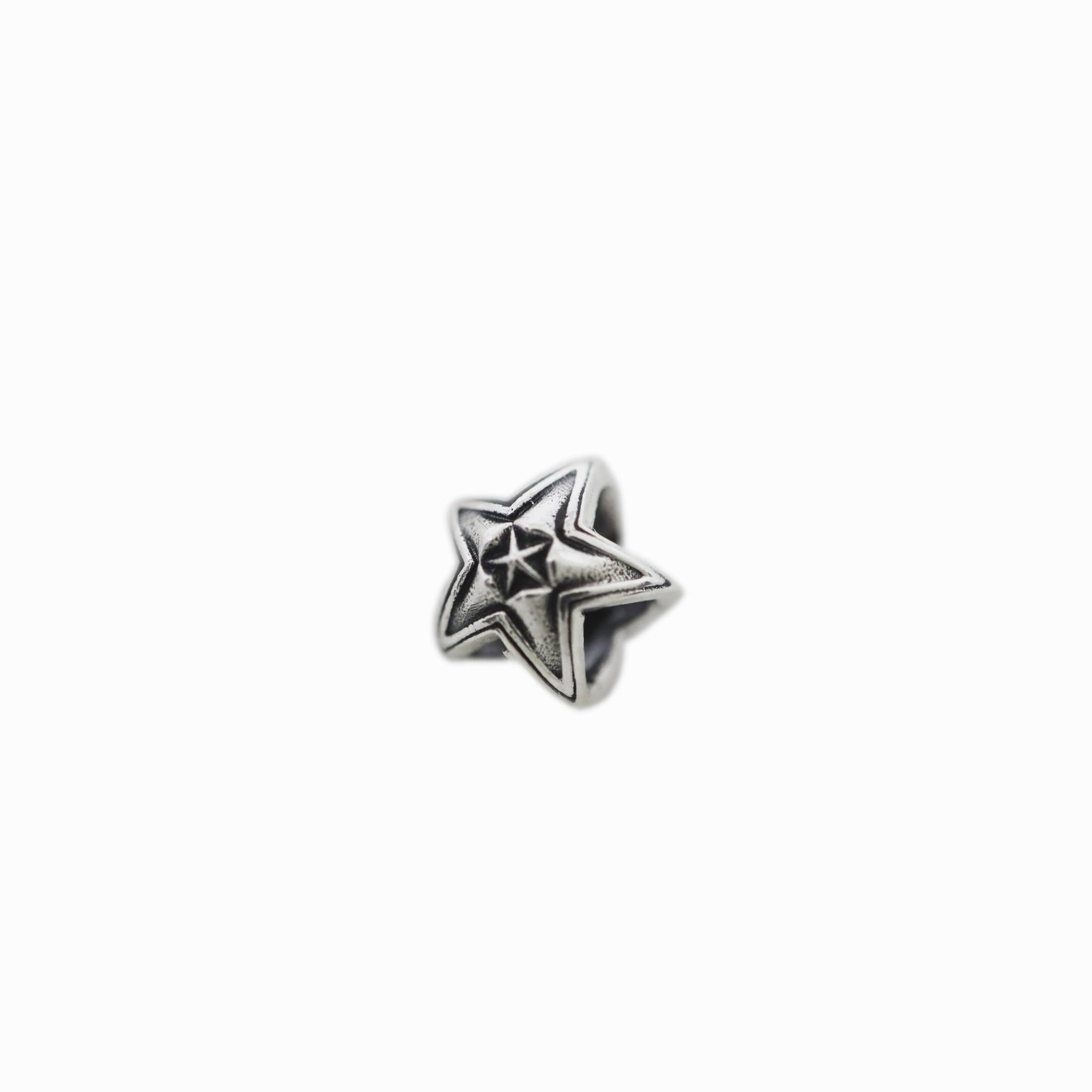 EXTRA TINY DOUBLE FACE STAR IN STAR STUD PENDANT