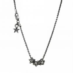 EXTRA TINY DOUBLE FACE DEPP STAR PENDANT(Include 16" Silver Chain)